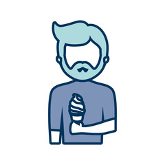 man with ice cream  cone vector illustration