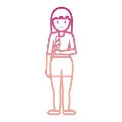 woman with  ice cream   vector illustration