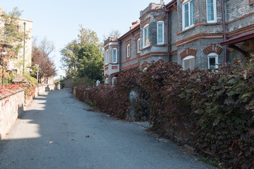 Fototapeta na wymiar European street houses