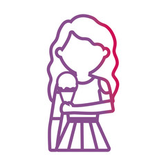 woman with  ice cream   vector illustration