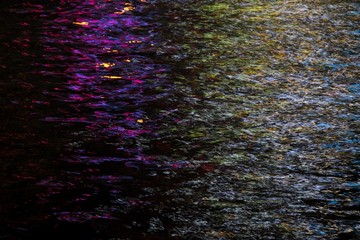 Colorful Reflections of light in Water