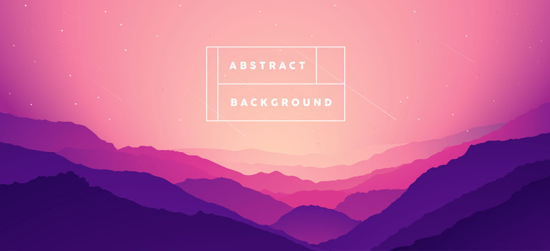 Landscape mountain Abstract gradient bg vector