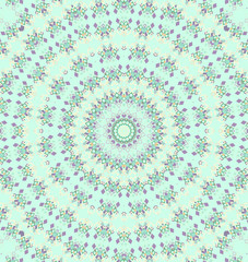 Seamless folk kaleidoscope pattern