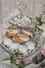 A tiered tray with desserts 281.