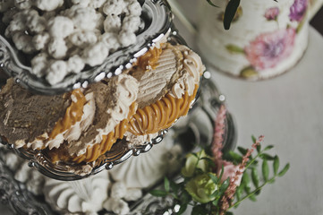 A tiered tray with desserts 283.