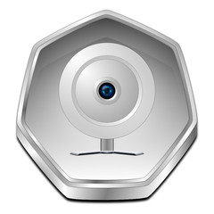 Button with Webcam - 3D illustration