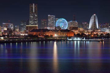 Yokohama Night View at Minatomirai in Japan