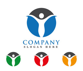 healthy wellness fitness beauty care yoga logo