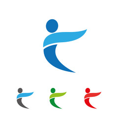 healthy wellness fitness beauty care yoga logo