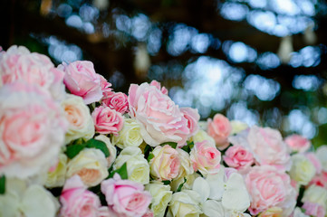 wedding flower decoration  / flower backdrop background