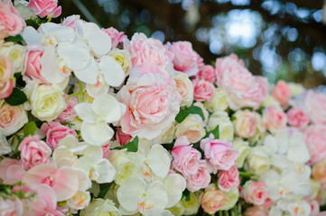 wedding flower decoration  / flower backdrop background