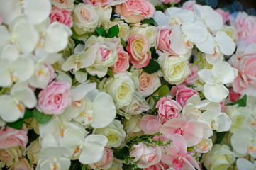 wedding flower decoration  / flower backdrop background