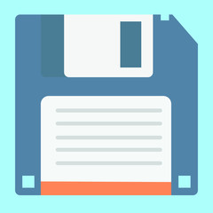 Vector Floppy Disk Illustration Flat Design