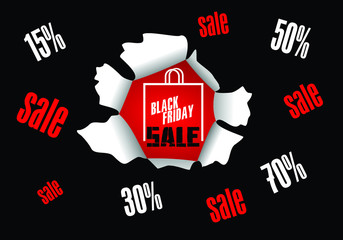 Black friday sale illustration vector