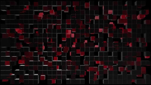 Random to order cubes animation background template 4K