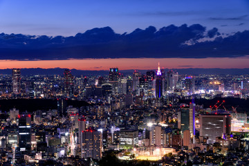Fototapeta na wymiar 東京・新宿方面の夜景