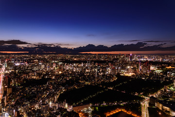 東京・新宿方面の夜景