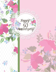 Greeting card for anniversary birthday