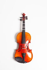 Fototapeta na wymiar Violin in a white background 