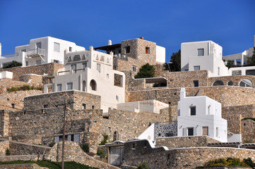 H&auml;user aus Stein auf griechischer Insel Mykonos