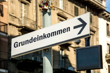 Fototapeta premium Schild 219 - Grundeinkommen