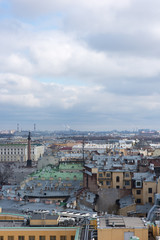 Fototapeta premium St. Petersburg, Russia - 24 April 2016: view of the historic centre of St. Petersburg, Russia, in the spring. A popular tourist attraction. Vertical photo