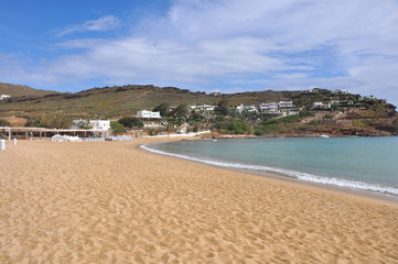 Einsamer Strand auf Mykonos