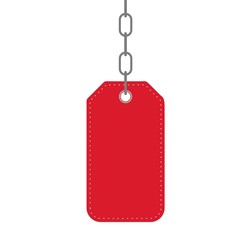 Blank price tag isolated on white 