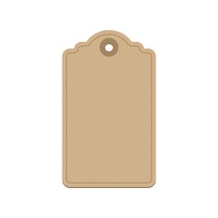 Blank price tag isolated on white 