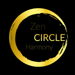 Golden abstract beautiful zen circle design