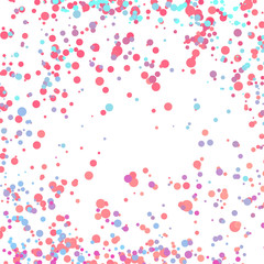 Bright merry colorful falling confetti layout