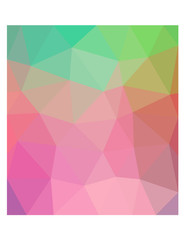 Multicolor green and pink triangles.