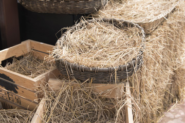 Straw as a background or wallpaper