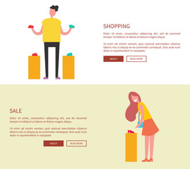 Designed Pages Shopping on Vector Illustration