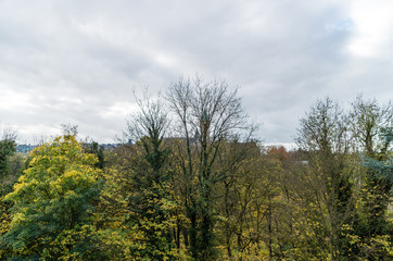 Low Angle View of the Pétrusse Parks in Luxembourg City, Luxembourg