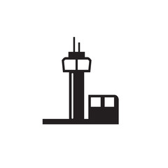 Obraz premium Control tower vector icon