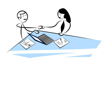 signature de contrat illustration