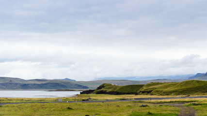Fototapeta na wymiar road on Atlantic South Coast in Iceland