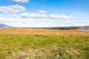 icelandic landscape near Gullfoss waterfall