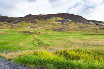 Fototapeta na wymiar icelandic landscape near Hveragerdi in Iceland