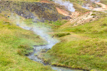 hot spring in Hveragerdi Hot Spring River Trail