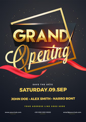 Grand opening flyer or invitation card.