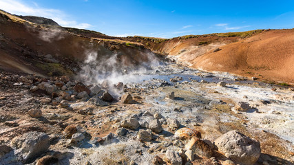 acidic springs in Krysuvik area, Iceland