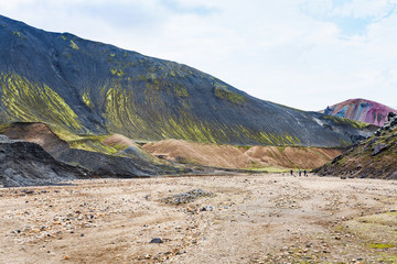mountain pass to Graenagil canyon in Iceland