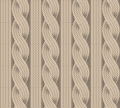 Seamless pattern of knitting. Vector image.