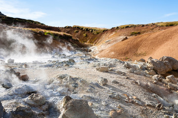 mud pots in Krysuvik area, Iceland