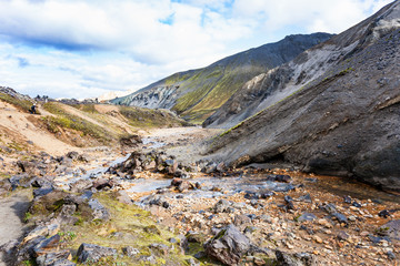 view of Graenagil canyon in Iceland
