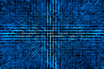 Blue digital tile background