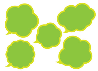 イラスト素材「雲の吹き出し」