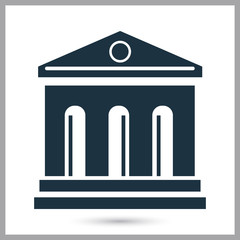 Court building simple icon for web and mobile design